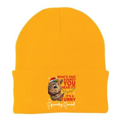 ItS A Funny Squeaky Sound Gift Christmas Squirrel Gift Knit Cap Winter Beanie