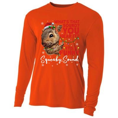 ItS A Funny Squeaky Sound Gift Christmas Squirrel Gift Cooling Performance Long Sleeve Crew