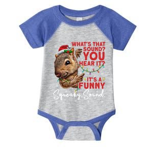 ItS A Funny Squeaky Sound Gift Christmas Squirrel Gift Infant Baby Jersey Bodysuit