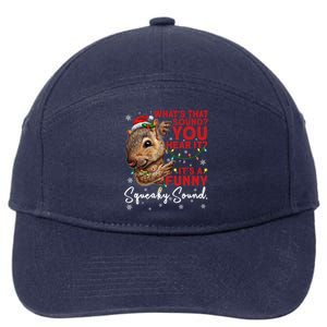 ItS A Funny Squeaky Sound Gift Christmas Squirrel Gift 7-Panel Snapback Hat