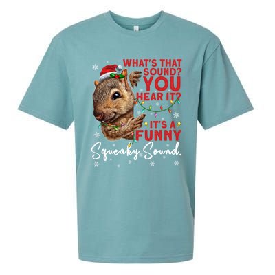 ItS A Funny Squeaky Sound Gift Christmas Squirrel Gift Sueded Cloud Jersey T-Shirt