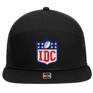 IDC American Football Lover 1 funny sport 7 Panel Mesh Trucker Snapback Hat