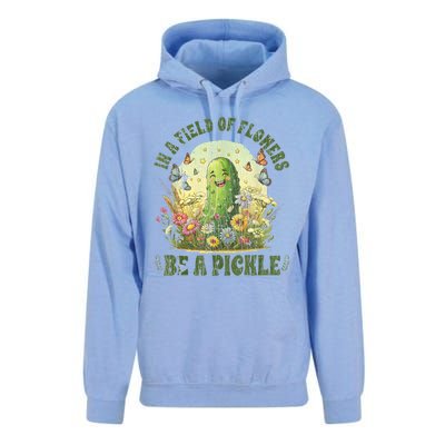 In A Field Of Flowers Be A Pickle Funny Saying Unisex Surf Hoodie