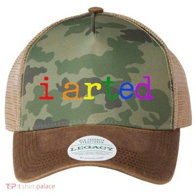 I Arted Funny Artist Rainbow Colorful Legacy Tie Dye Trucker Hat
