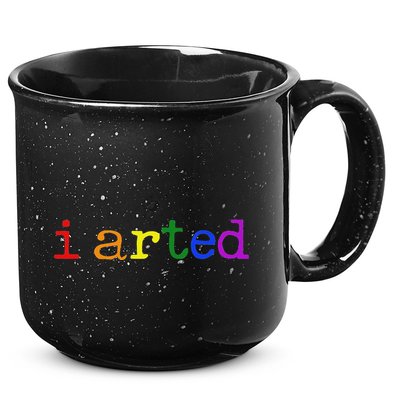I Arted Funny Artist Rainbow Colorful 15oz Campfire Ceramic Mug