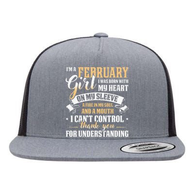 I'm A February Special Gift For Birthday Flat Bill Trucker Hat