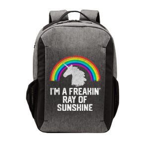 Im A Freakin Ray Of Sunshine RAINBOW UNICORN Girls Vector Backpack