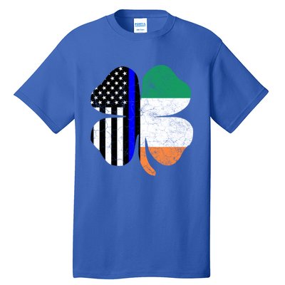 Irish American Flag Police St Patricks Day Saint Paddys Cool Gift Tall T-Shirt