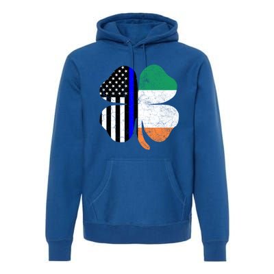 Irish American Flag Police St Patricks Day Saint Paddys Cool Gift Premium Hoodie