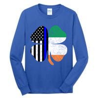 Irish American Flag Police St Patricks Day Saint Paddys Cool Gift Tall Long Sleeve T-Shirt