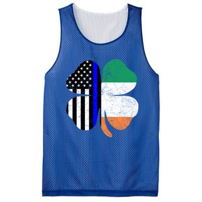 Irish American Flag Police St Patricks Day Saint Paddys Cool Gift Mesh Reversible Basketball Jersey Tank