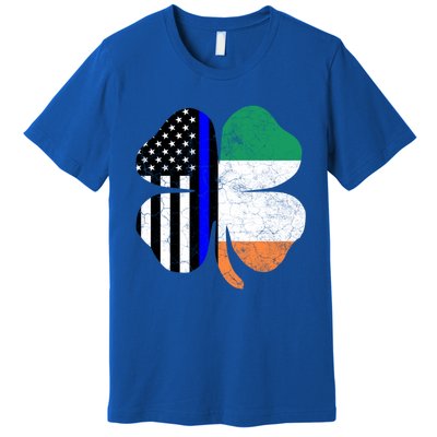 Irish American Flag Police St Patricks Day Saint Paddys Cool Gift Premium T-Shirt