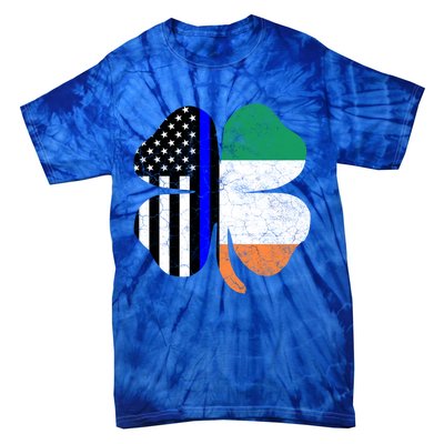 Irish American Flag Police St Patricks Day Saint Paddys Cool Gift Tie-Dye T-Shirt