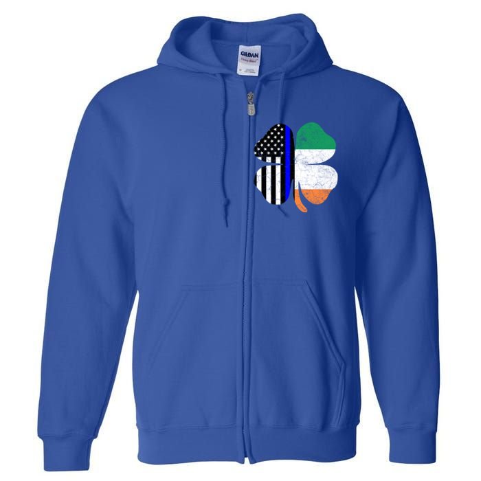 Irish American Flag Police St Patricks Day Saint Paddys Cool Gift Full Zip Hoodie