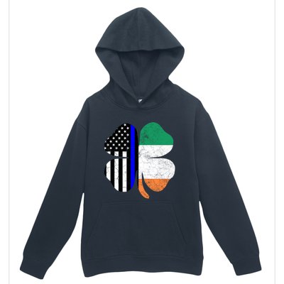 Irish American Flag Police St Patricks Day Saint Paddys Cool Gift Urban Pullover Hoodie