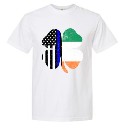 Irish American Flag Police St Patricks Day Saint Paddys Cool Gift Garment-Dyed Heavyweight T-Shirt