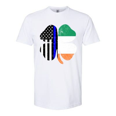 Irish American Flag Police St Patricks Day Saint Paddys Cool Gift Softstyle CVC T-Shirt