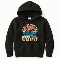 It's All Fun And Game Until Someone Loses A Walleye Fishing Kids Hoodie