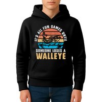 It's All Fun And Game Until Someone Loses A Walleye Fishing Kids Hoodie