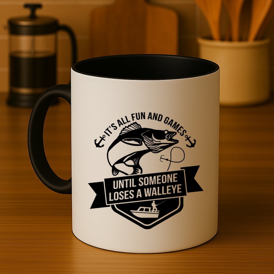 Its All Fun And Games Until Someone Loses A Walleye Fishing Gift Mug