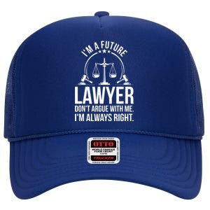 Im A Future Lawyer Apparel Law Student Gift High Crown Mesh Back Trucker Hat