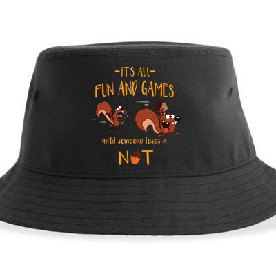 It's All Fun And Games Until Someone Loses A Nut Sustainable Bucket Hat