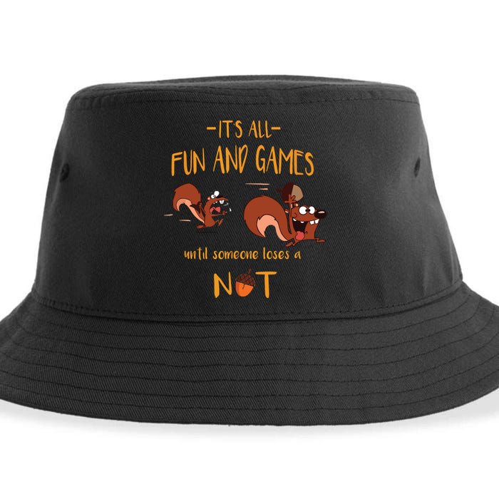 It's All Fun And Games Until Someone Loses A Nut Sustainable Bucket Hat
