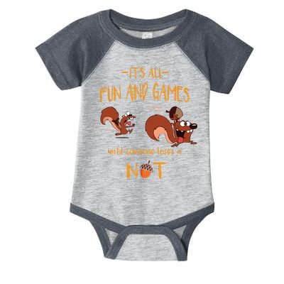 It's All Fun And Games Until Someone Loses A Nut Infant Baby Jersey Bodysuit