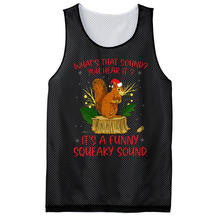 ItS A Funny Squeaky Sound Christmas Squirrel Mesh Reversible Basketball Jersey Tank