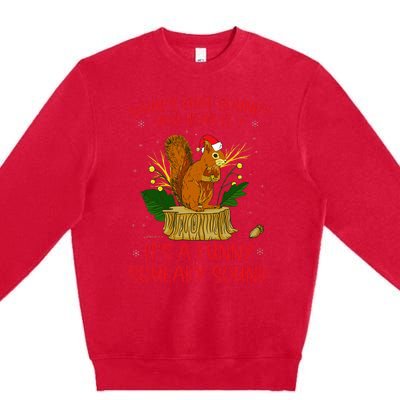 ItS A Funny Squeaky Sound Christmas Squirrel Premium Crewneck Sweatshirt