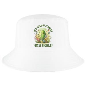 In A Field Of Flowers Be A Pickle Funny Pickle Lover Cool Comfort Performance Bucket Hat