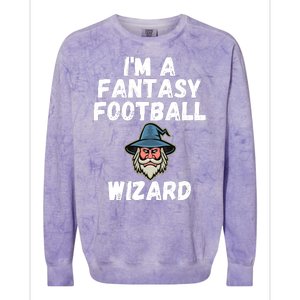 I’m A Fantasy Football Wizard, Funny Fantasy Football Guru Colorblast Crewneck Sweatshirt