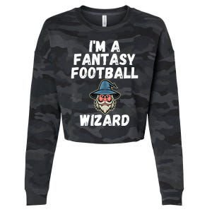 I’m A Fantasy Football Wizard, Funny Fantasy Football Guru Cropped Pullover Crew