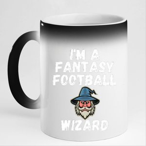 I’m A Fantasy Football Wizard, Funny Fantasy Football Guru 11oz Black Color Changing Mug