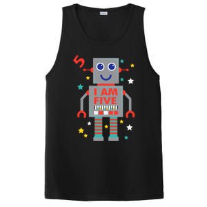 I Am Five Robot Funny Robotics 5 Year Old Birthday Party PosiCharge Competitor Tank