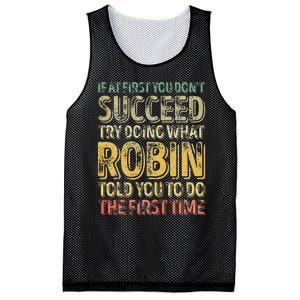 If At First You DonT Succeed Try Doing What Robin Mesh Reversible Basketball Jersey Tank