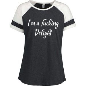 Im A Fucking Delight Funny Sassy Bitchy Enza Ladies Jersey Colorblock Tee