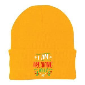 I Am Freaking Jolly Xmas Clothes Gift Cool Christmas Holiday Gift Knit Cap Winter Beanie