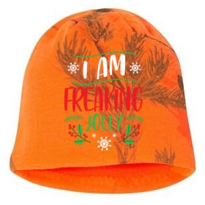 I Am Freaking Jolly Xmas Clothes Gift Cool Christmas Holiday Gift Kati - Camo Knit Beanie