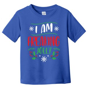 I Am Freaking Jolly Xmas Clothes Gift Cool Christmas Holiday Gift Toddler T-Shirt