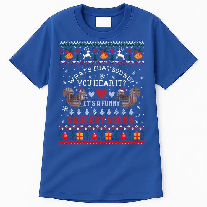ItS A Funny Squeaky Sound Christmas Squirrel Ugly Funny Gift Tall T-Shirt