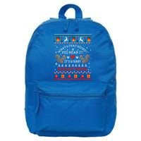 ItS A Funny Squeaky Sound Christmas Squirrel Ugly Funny Gift 16 in Basic Backpack