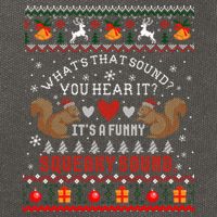 ItS A Funny Squeaky Sound Christmas Squirrel Ugly Funny Gift Cotton Canvas Backpack