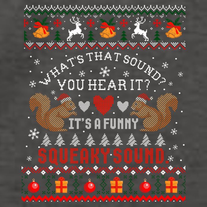 ItS A Funny Squeaky Sound Christmas Squirrel Ugly Funny Gift Vector Backpack