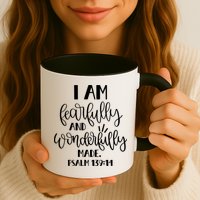 I Am Fearfully And Wonderfully Made Psalm 139:14 Christian Meaningful Gift Mug