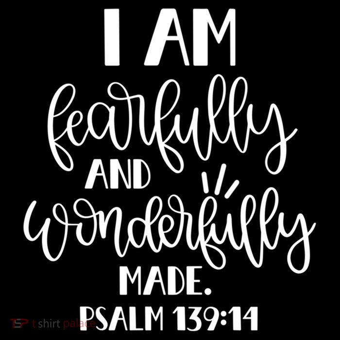 I Am Fearfully And Wonderfully Made Psalm 139:14 Christian Meaningful Gift Cooling Performance Long Sleeve Crew