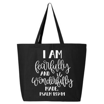 I Am Fearfully And Wonderfully Made Psalm 139:14 Christian Meaningful Gift 25L Jumbo Tote