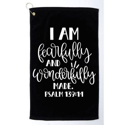 I Am Fearfully And Wonderfully Made Psalm 139:14 Christian Meaningful Gift Golf Towel