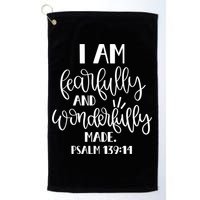 I Am Fearfully And Wonderfully Made Psalm 139:14 Christian Meaningful Gift Golf Towel