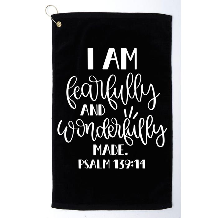 I Am Fearfully And Wonderfully Made Psalm 139:14 Christian Meaningful Gift Golf Towel